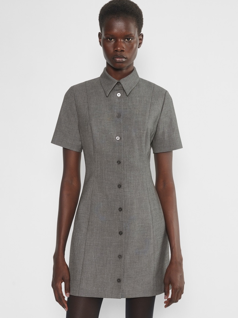 Aritzia Babaton telecast button down mini dress
